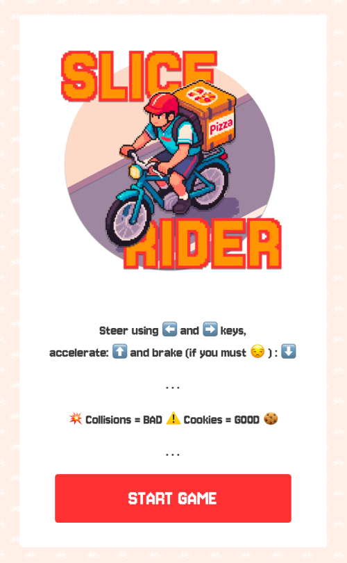 Slice Rider — splash screen