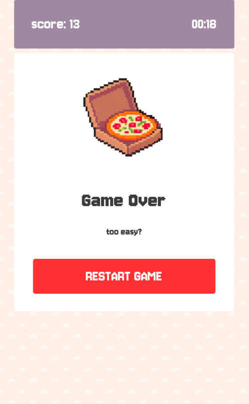 Slice Rider — game over